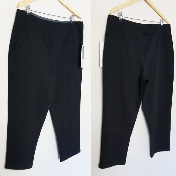 NEW Women With Control Tall Prime Stretch Denim Crop Pants Black Size XLT $63 - Picture 15 of 15